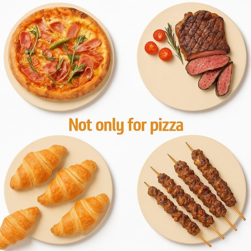 GDGZJJD Large Pizza Stone Round 16", Heavy Duty Cooking Stone for Grill, Baking Pizza Stone for bread, Ideal for Grilling Baking Several Sizes of Pizzas - Image 5